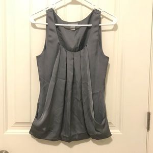 Grey Bubble Bottom Sleeveless Blouse